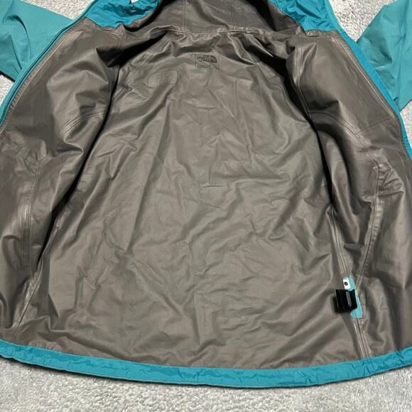 The North Face Jacket Womens Large Gore-Tex All Weather Proof Green Hooded Rain - Picture 10 of 12